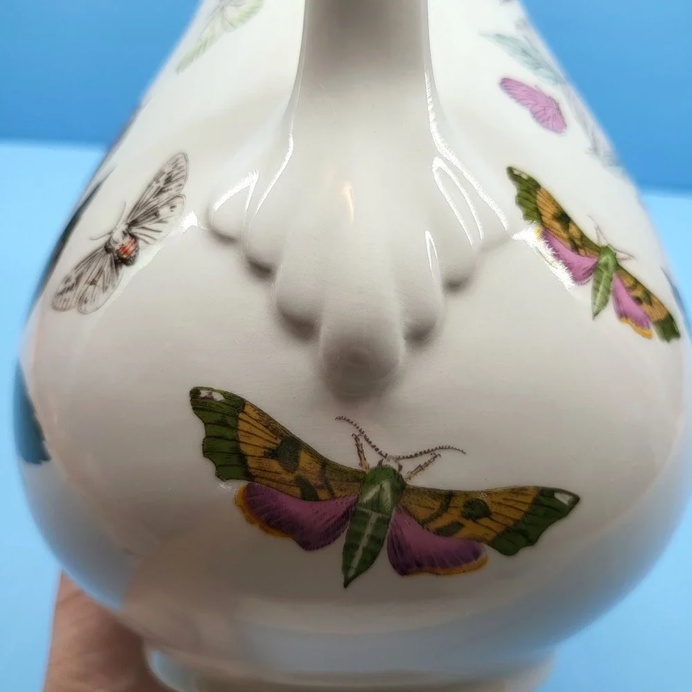 Portmeirion Botanic Christmas Rose Pitcher Vase Vintage Cottagecore Floral